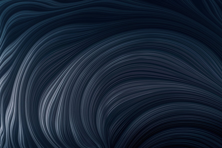 Dark Navy Abstract Flowing Lines with Swirling Spiral Motion and Smooth Gradient Waves HD wallpaper