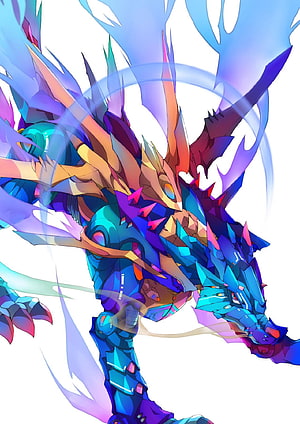MetalGarurumon Full Burst Mode Digital Dragon Illustration HD phone wallpaper