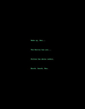 The Matrix Wake Up Neo Green Terminal Text on Black Background HD phone wallpaper