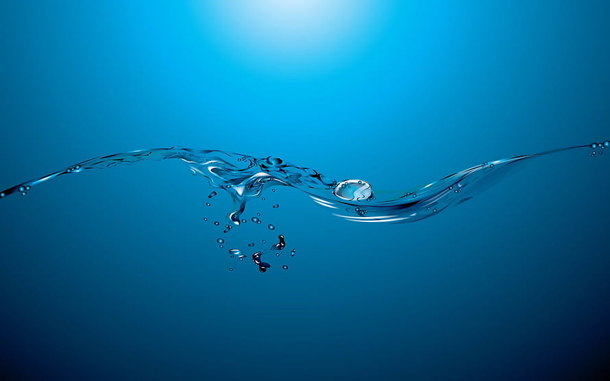 Abstract Water Wave Splash on Deep Blue Background HD wallpaper