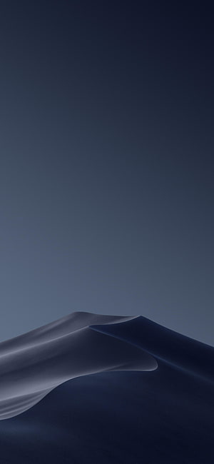 Dark Blue Abstract Minimalist Landscape with Smooth Flowing Waves HD phone wallpaper