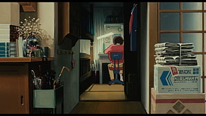 Whisper of the Heart Studio Ghibli Interior Scene with Character at Desk HD wallpaper