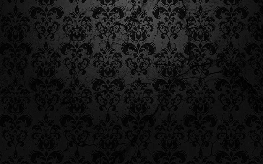 Dark Damask Pattern on Cracked Concrete Surface HD wallpaper