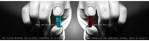 The Matrix Red and Blue Pill Choice Concept with Hands and Text HD wallpaper