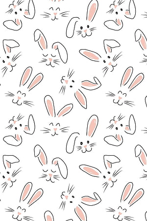Cute Easter Bunny Pattern Wallpaper with Soft Pink Accents HD phone wallpaper