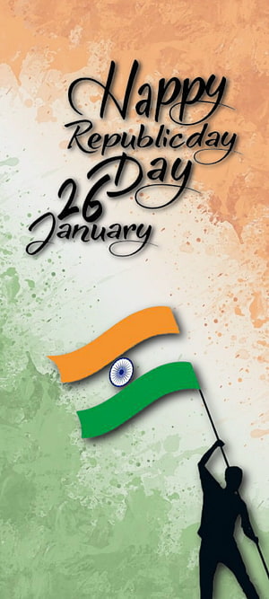 India Republic Day Celebration with National Flag and Silhouette HD phone wallpaper