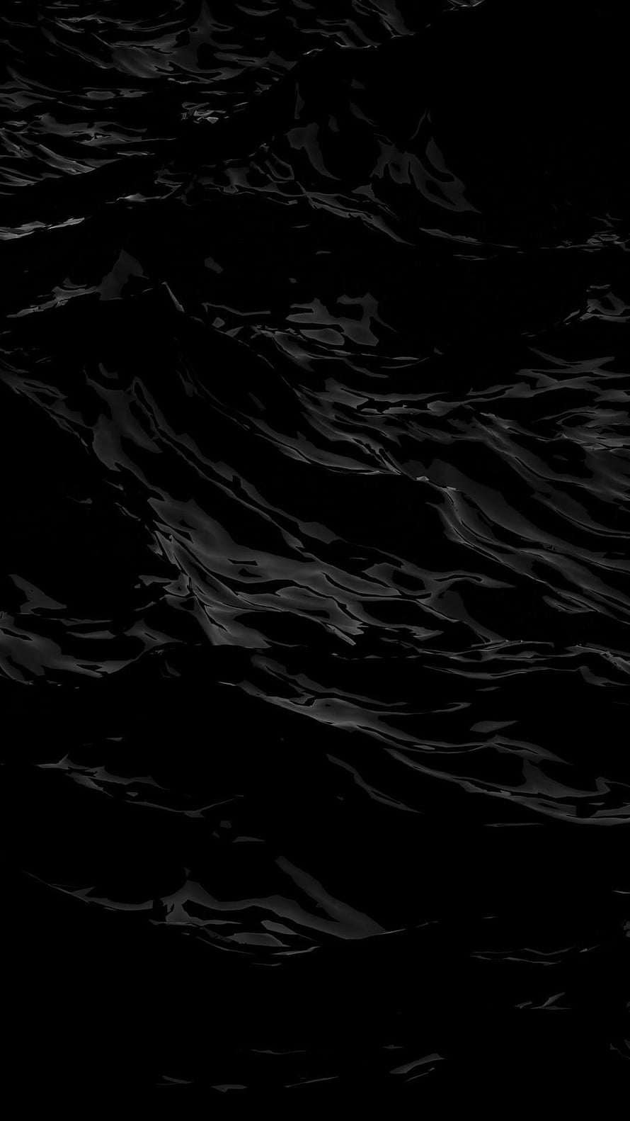 Dark liquid water ripples with glossy black reflections and abstract wave patterns HD phone wallpaper