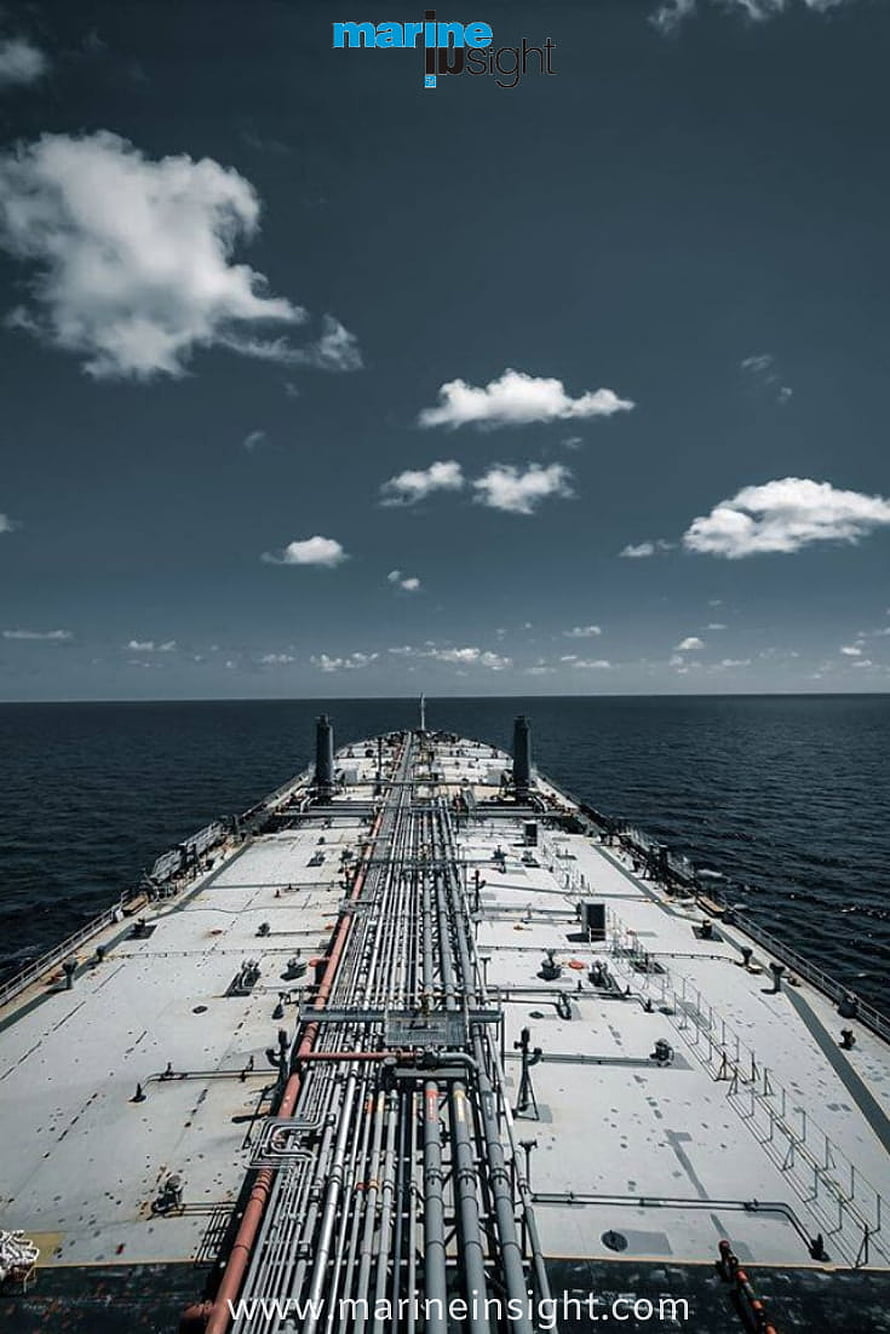 Star Valiant Tanker Deck View: Piping and Ocean Horizon HD phone wallpaper