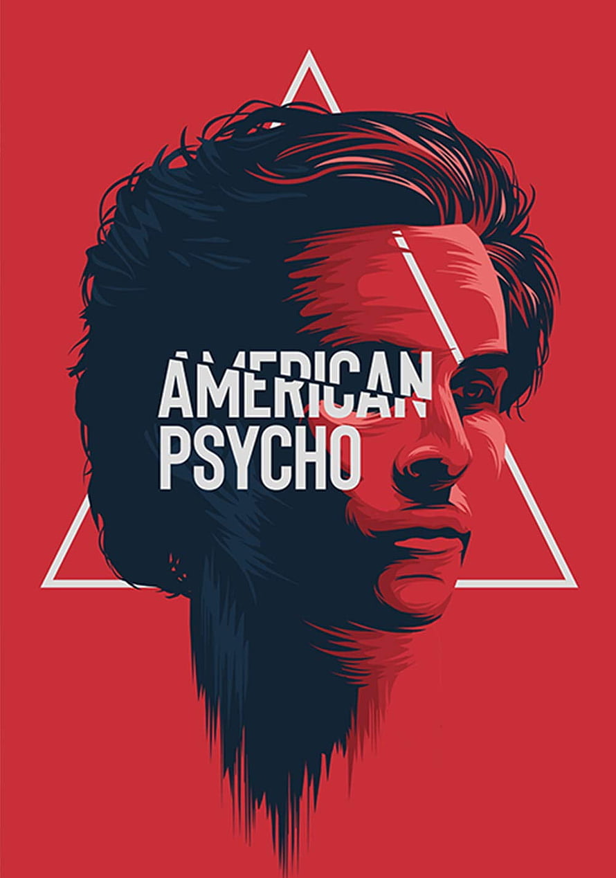 American Psycho Movie Poster Art Patrick Bateman Stylized Portrait Red Background, American Psycho Poster American Psycho Movie Wall Decor American Psycho Wall Print Home Decor Gift for Him Gift for Her : Handmade Products, Patrick Bateman HD phone wallpaper