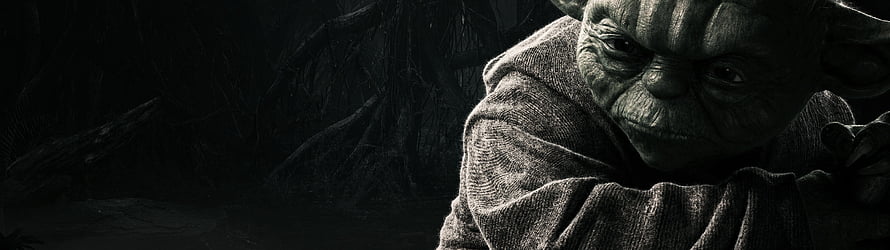 Yoda in Dark Forest Setting from Star Wars Cinematic Scene HD wallpaper