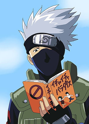 Kakashi Hatake Reading Icha Icha Paradise in Konoha Ninja Gear HD phone wallpaper
