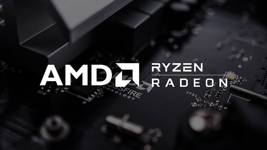 AMD Ryzen and Radeon branding on a dark circuit board with CrossFire technology text HD wallpaper