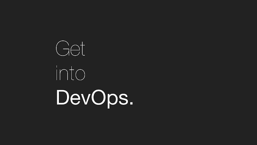 Minimalist DevOps Typography on Dark Background HD wallpaper