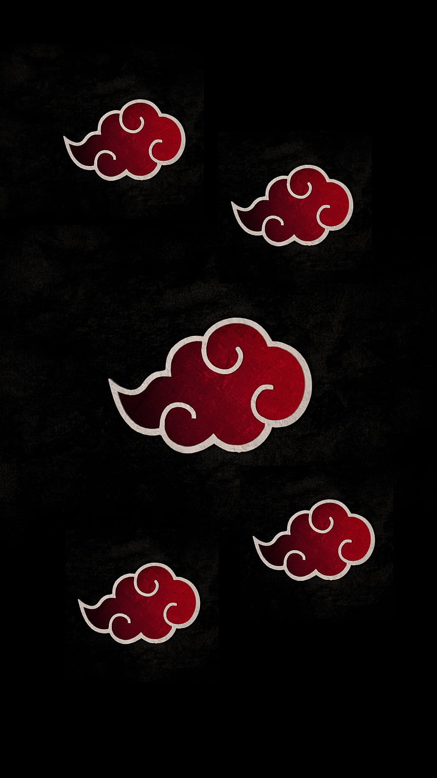 Akatsuki Cloud Symbol from Naruto Anime on Dark Textured Background HD phone wallpaper