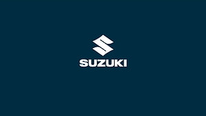 Suzuki Corporate Logo on Dark Teal Background HD wallpaper