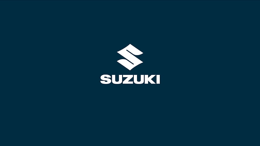 Suzuki Corporate Logo on Dark Teal Background HD wallpaper