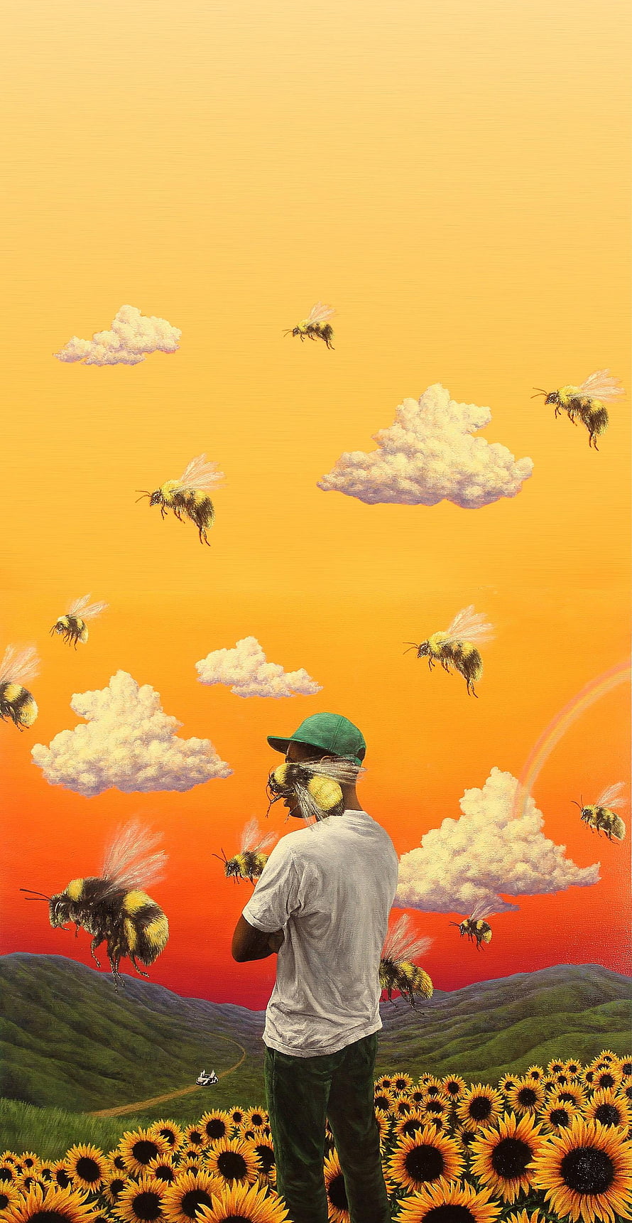 Tyler, The Creator Igor Album Artwork with Bees and Sunflowers HD phone wallpaper