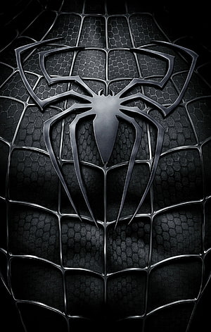 Black Spider-Man Suit with Metallic Web Pattern and Chrome Spider Emblem, Joaquim. on Heroes. Black spiderman, Marvel heroes, Marvel spiderman, Spider-Man 3 HD phone wallpaper