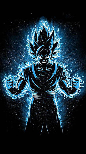 Vegeta Super Saiyan Blue Aura Dragon Ball Z Dark Anime Illustration HD phone wallpaper
