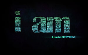 Inspirational Word Cloud Typography on Dark Background with Positive Affirmations HD wallpaper