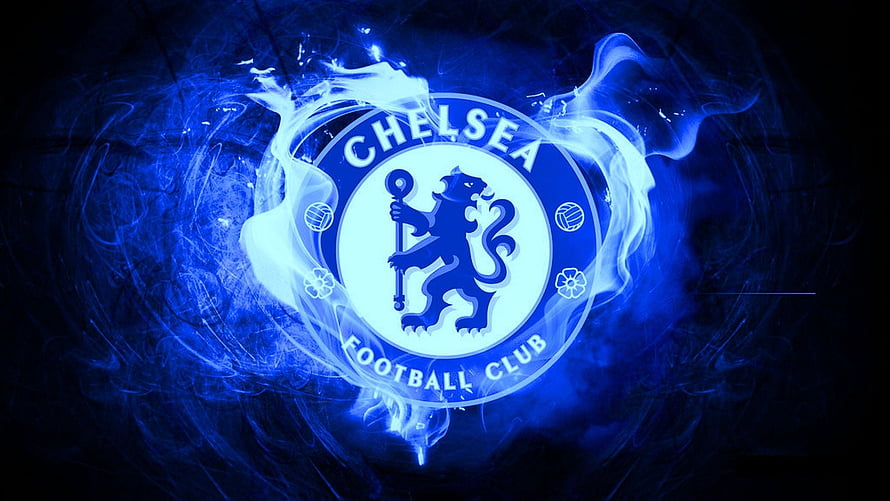 Chelsea Football Club Crest With Glowing Blue Smoke Effect HD wallpaper