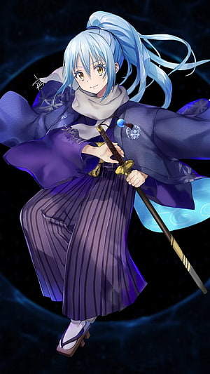 Rimuru Tempest in Traditional Japanese Attire from That Time I Got Reincarnated as a Slime HD phone wallpaper