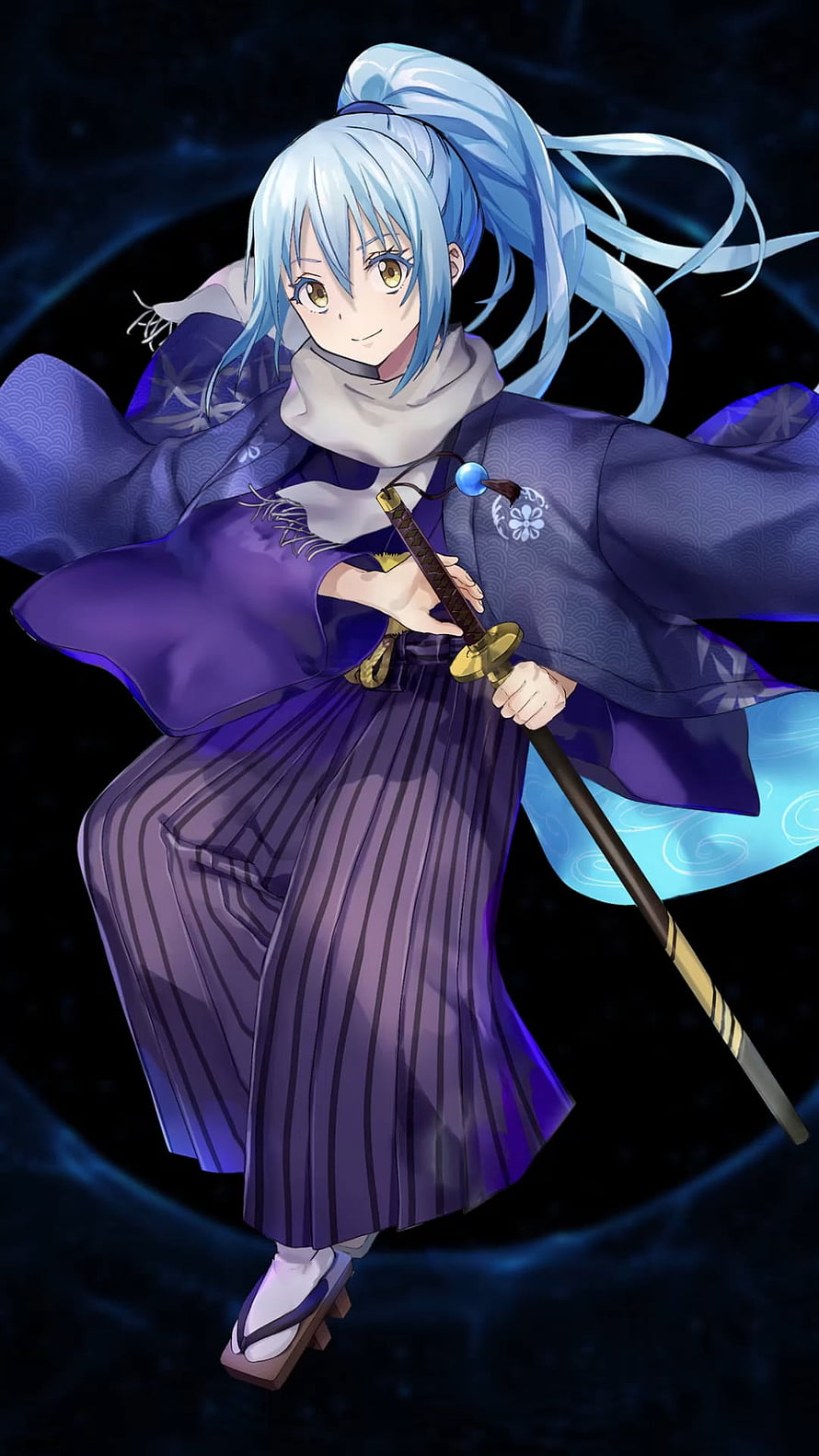 Rimuru Tempest in Traditional Japanese Attire from That Time I Got Reincarnated as a Slime HD phone wallpaper