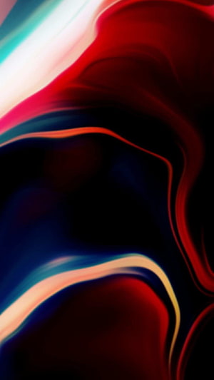 Vibrant Abstract Liquid Gradient with Flowing Red and Blue Waves HD phone wallpaper