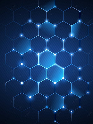 Glowing Blue Hexagonal Network Pattern with Luminous Nodes on Dark Background HD phone wallpaper