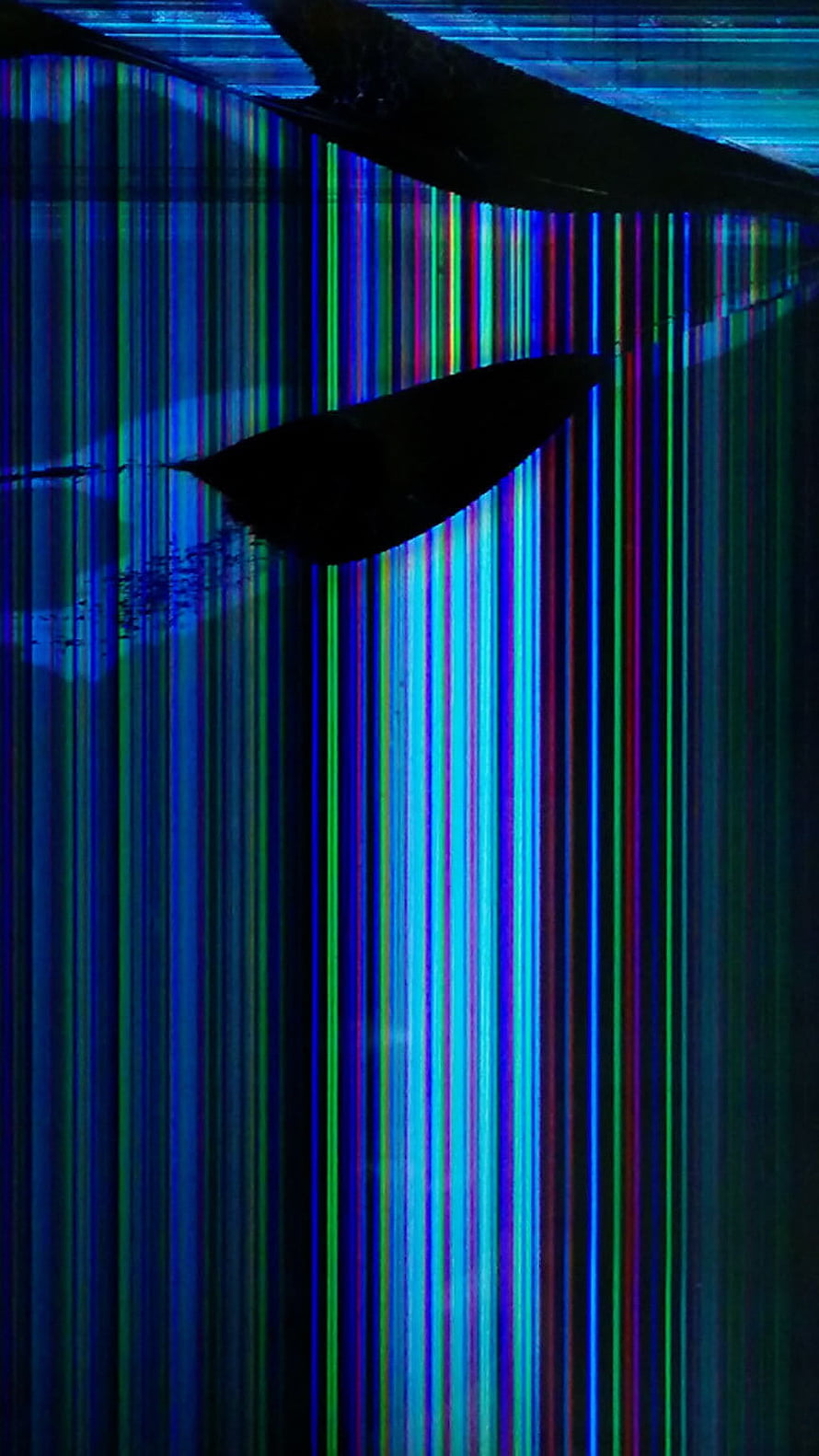Abstract Glitch Art with Vertical RGB Color Bars and Digital Distortion HD phone wallpaper