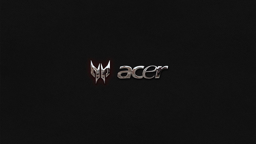 Acer Predator Gaming Logo on Dark Textured Background HD wallpaper