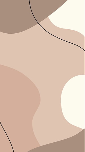 Minimalist Boho Abstract Wallpaper in Warm Beige and Taupe Tones HD phone wallpaper