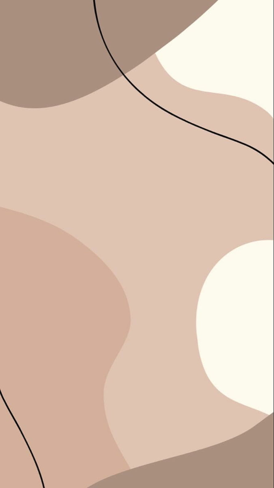Minimalist Boho Abstract Wallpaper in Warm Beige and Taupe Tones HD phone wallpaper