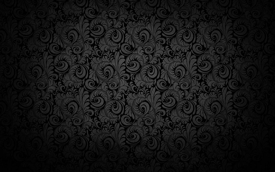Dark Black Paisley Floral Pattern with Ornate Swirls and Vintage Motifs HD wallpaper