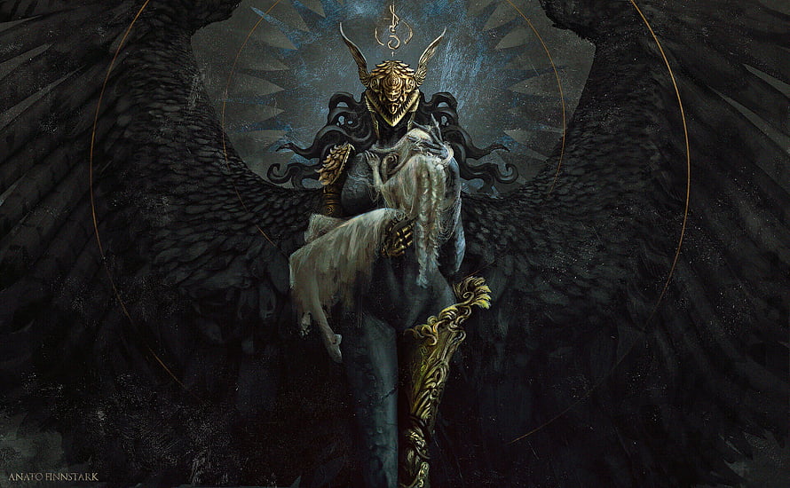 Elden Ring Black Angel Concept Art by Anato Finnstark HD wallpaper