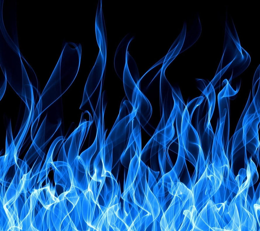 Vibrant Blue Flame Abstract Artwork on Black Background HD wallpaper