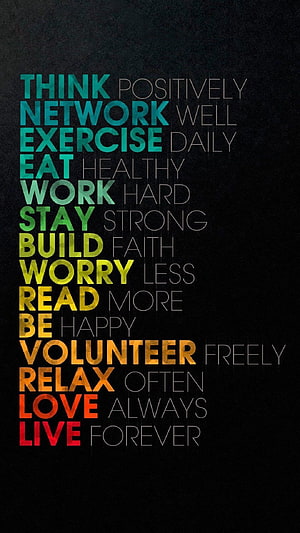 Inspirational Positive Affirmations Typography on Dark Textured Background HD phone wallpaper