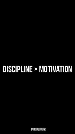 Minimalist Black Motivational Quote Wallpaper Featuring Discipline Over Motivation Text HD phone wallpaper