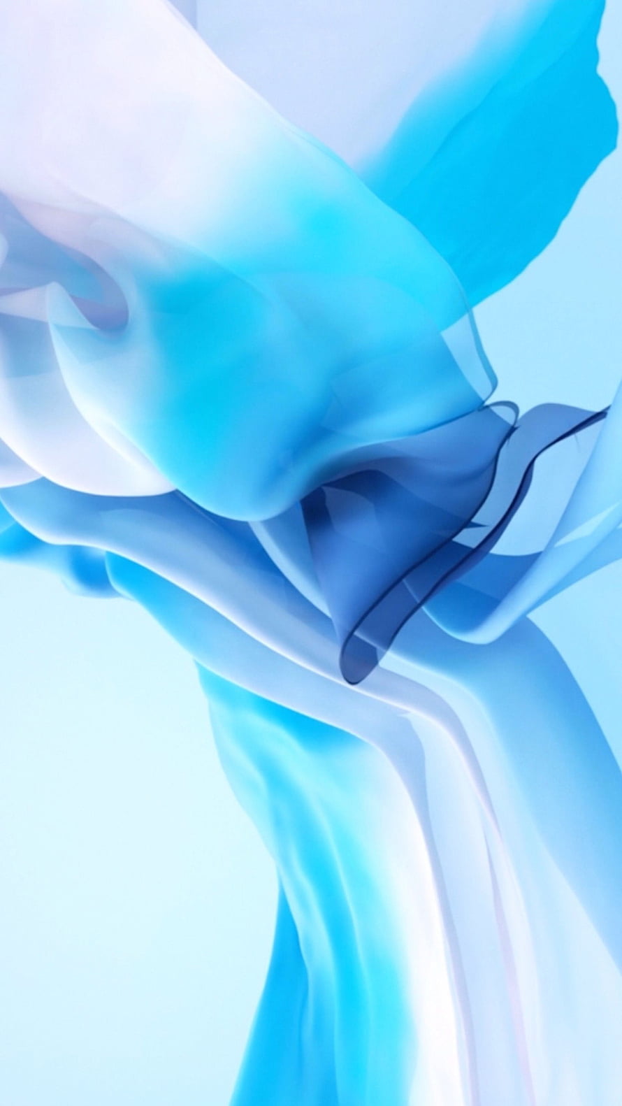 Ethereal Blue Abstract Flowing Fabric Digital Art Wallpaper HD phone wallpaper