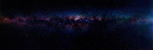 Panoramic Milky Way Core with Deep Space Nebulae and Star Fields HD wallpaper