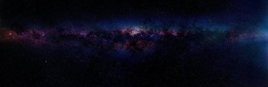 Panoramic Milky Way Core with Deep Space Nebulae and Star Fields HD wallpaper