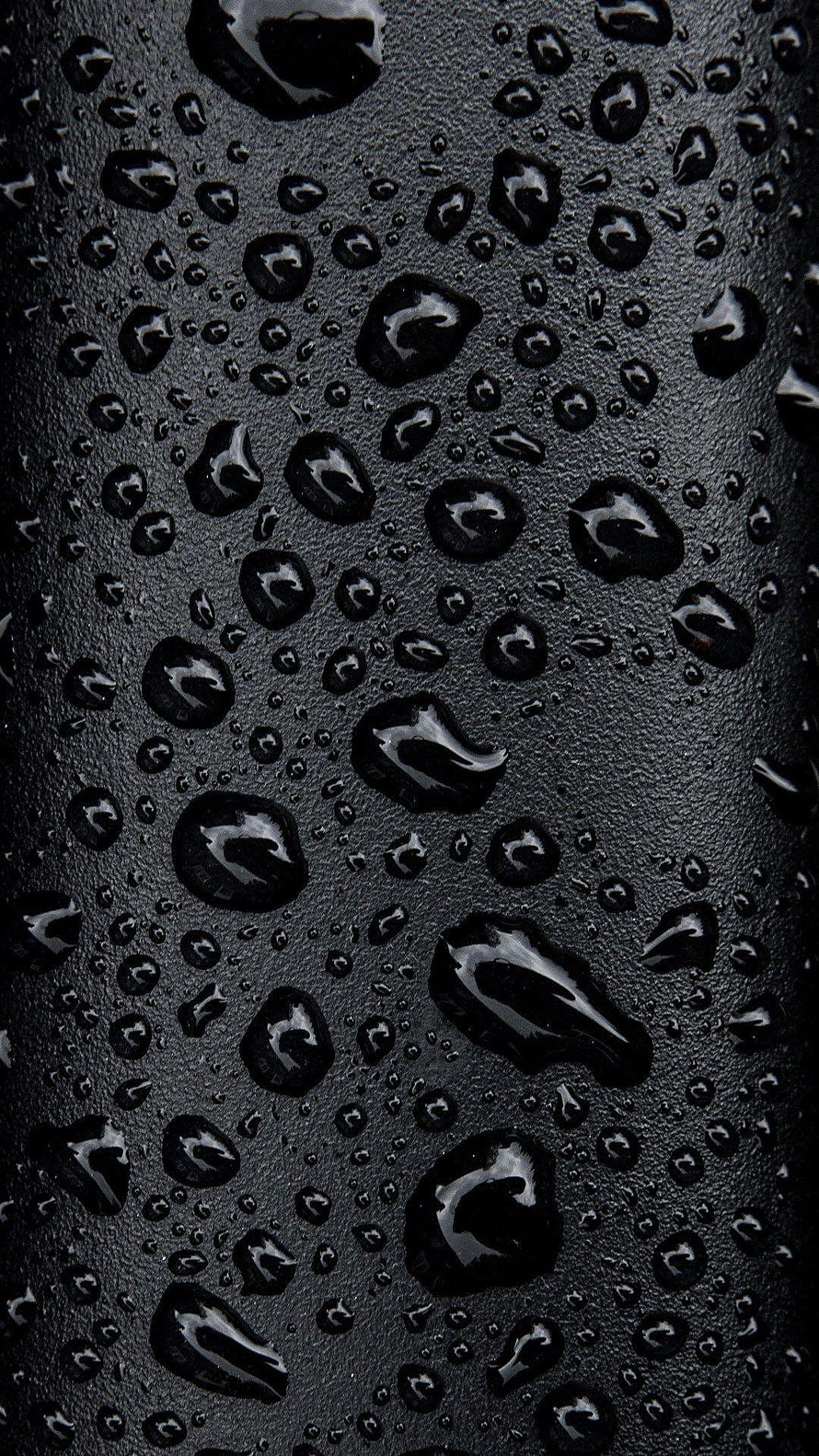 Macro Photography of Rain Droplets on a Dark Textured Surface HD phone wallpaper