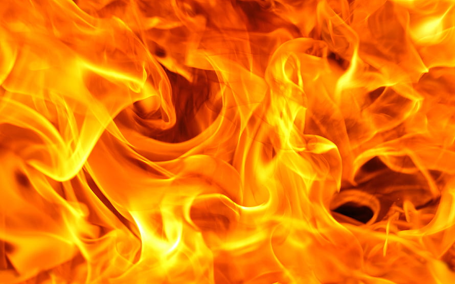 Vibrant Orange Fire Flames Close-Up Texture Background HD wallpaper