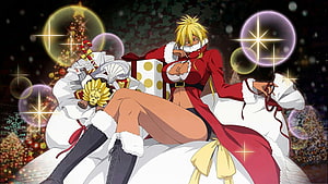 Tier Halibel Christmas Costume in Bleach Anime Artwork HD wallpaper