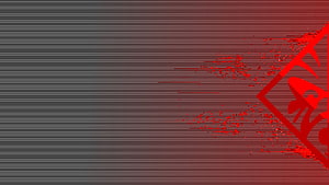 Red Glitch Art with Digital Distortion and Abstract Geometric Shapes HD wallpaper