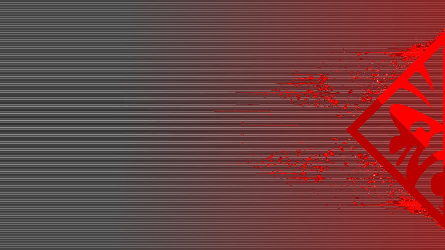 Red Glitch Art with Digital Distortion and Abstract Geometric Shapes HD wallpaper