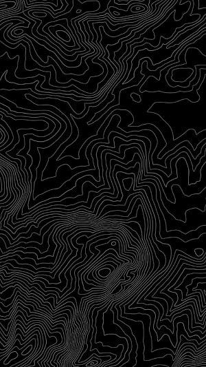 Black and White Topographic Contour Line Pattern Abstract Minimalist Design HD phone wallpaper