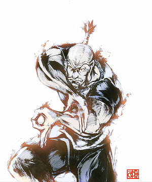 Isaac Netero from Hunter x Hunter in Dynamic Ink Brush Illustration HD phone wallpaper