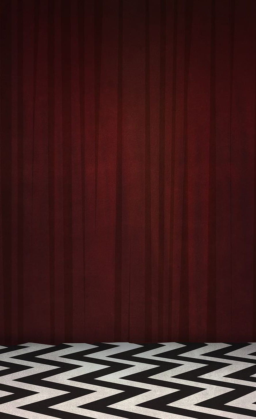 Twin Peaks Black Lodge Red Room with Checkered Floor and Velvet Curtain HD phone wallpaper