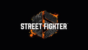 Street Fighter 6 Official Logo with Orange Hexagonal Emblem on Black Background HD wallpaper